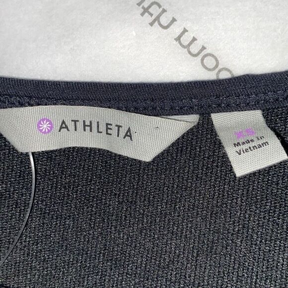Athleta Dress Size XS Gray‎ Black Color-block OMEGA Long Sleeve Bodycon Knit - Picture 12 of 14
